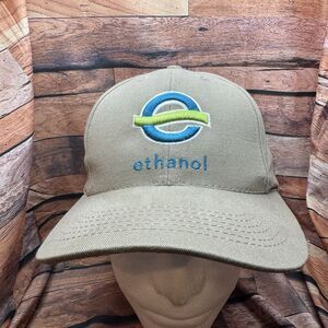 Driving Ethanol Hat Made in USA Khaki Tan Embroidered American Flag Baseball Cap
